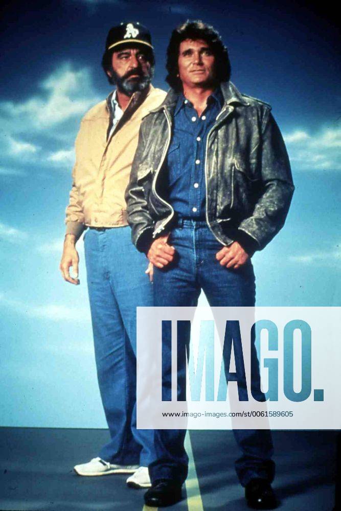 Victor French, Michael Landon Engel Jonathan Smith (Michael Landon) und sein irdischer Beistand Mark Gordon (Victor French). 1988 UnitedArchives01355406