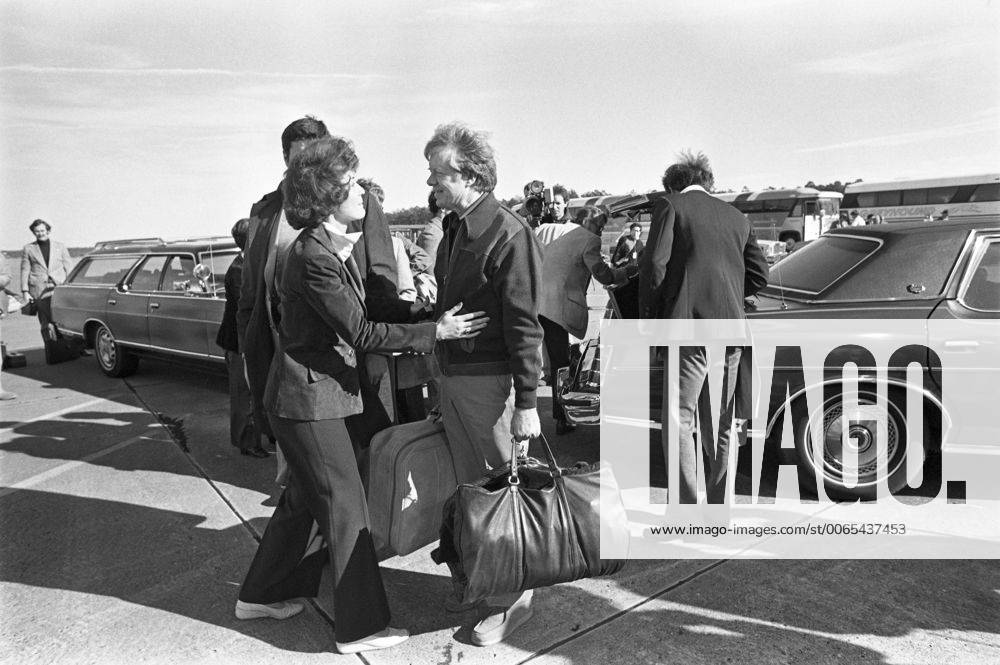 Nov. 1, 1976 - USA - Jimmy Carter on airport tarmac with staffer after winning the general election. USA - ZUMAkh1_