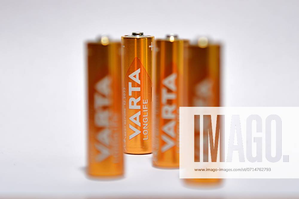Battery manufacturer Varta Symbol Varta AG The company from Ellwangen produces batteries, including high-performance batteries for Porsche, is in financial difficulties and heavily indebted Heidelberg Rohrbach Baden Württemberg Germany
