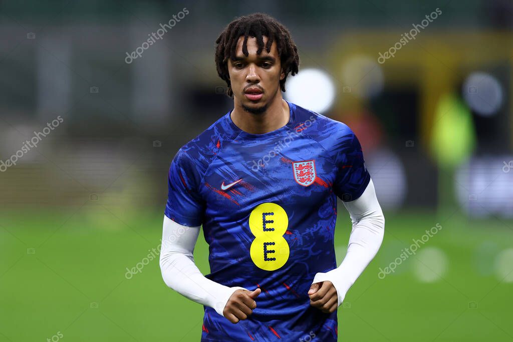 Trent Alexander-Arnold of England during the UEFA Nations League League A Group 3 match between Italy and England at San Siro on September 23, 2022 in Milan, Italy.