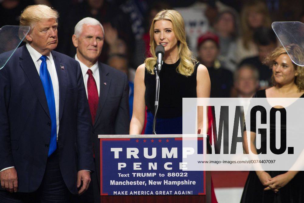 Ivanka Trump speaks at a rally for her father Republican Presidential nominee Donald Trump and Vice Presidential candidate Mike Pence at the SNHU Arena in Manchester, New Hampshire on November 7, 2016. NHP2016110720 MATTHEWxHEALEY
