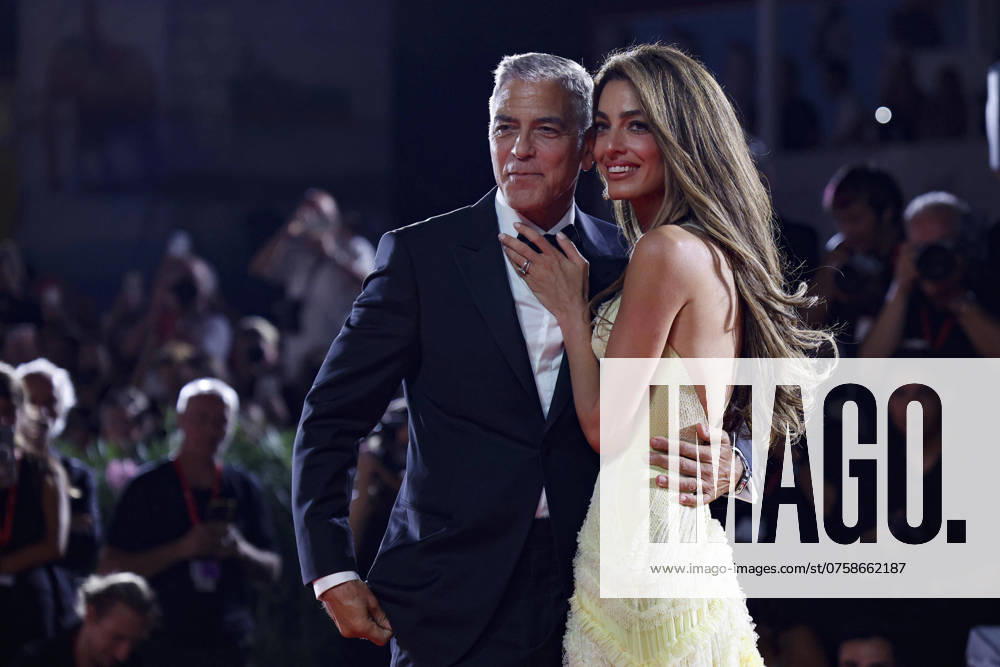 US actor George Clooney his wife Amal Alamuddin arrive for the premiere of ˜Wolfs at the 81st annual Venice International Film Festival, in Venice, Italy, 01 September 2024. The movie is presented out of competition at the festival running from 28 August to 07 September 2024. ANSA FABIO FRUSTACI. Venice ITALY - ZUMAa110 20240901_zaf_a110_180