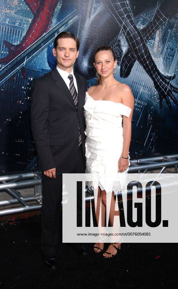 April 30 2007, New York City; Actor Tobey Maguire and his girlfriend Jennifer Meyer attending the US premiere of Spiderman 3 at the Kaufman Astoria Studios in Queens during the 2007 Tribeca Film Festival. - ZUMAny1_ 20070430_zaf_ny1_126