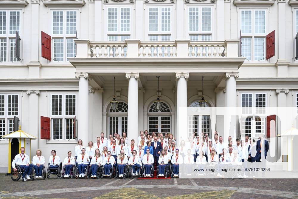 Den Haag, The Netherlands, 2024-09-10 15:42:02 THE HAGUE, 10-09-2024, Noordeinde Palace King Willem Alexander and Princess Margriet of the Netherlands will receive the Dutch medal winners of the 2024 Summer Paralympic Games in Paris at Noordeinde Palace in The Hague on Tuesday afternoon, September 10. PHOTO: NLBeeld Patrick van Emst Credit: NL Beeld Patrick van Emst