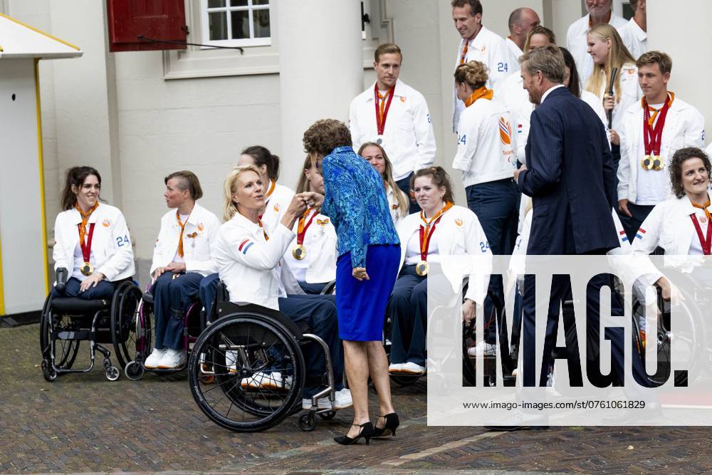 Den Haag, The Netherlands, 2024-09-10 15:46:46 THE HAGUE, 10-09-2024, Noordeinde Palace King Willem Alexander and Princess Margriet of the Netherlands will receive the Dutch medal winners of the 2024 Summer Paralympic Games in Paris at Noordeinde Palace in The Hague on Tuesday afternoon, September 10. PHOTO: NLBeeld Patrick van Emst Credit: NL Beeld Patrick van Emst
