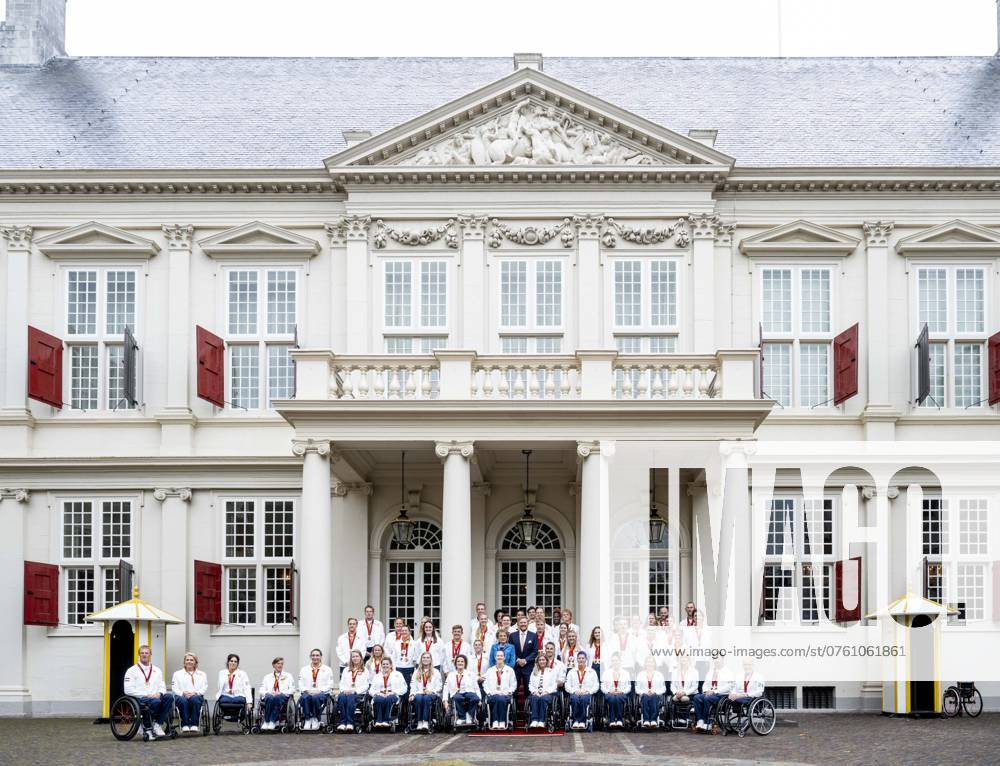Den Haag, The Netherlands, 2024-09-10 15:40:53 THE HAGUE, 10-09-2024, Noordeinde Palace King Willem Alexander and Princess Margriet of the Netherlands will receive the Dutch medal winners of the 2024 Summer Paralympic Games in Paris at Noordeinde Palace in The Hague on Tuesday afternoon, September 10. PHOTO: NLBeeld Patrick van Emst Credit: NL Beeld Patrick van Emst