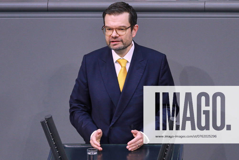 German Bundestag 186 Bundestag session Budget week Federal Minister of Justice Marco Buschmann FDP delivers a speech at the start of the debate on the justice budget
