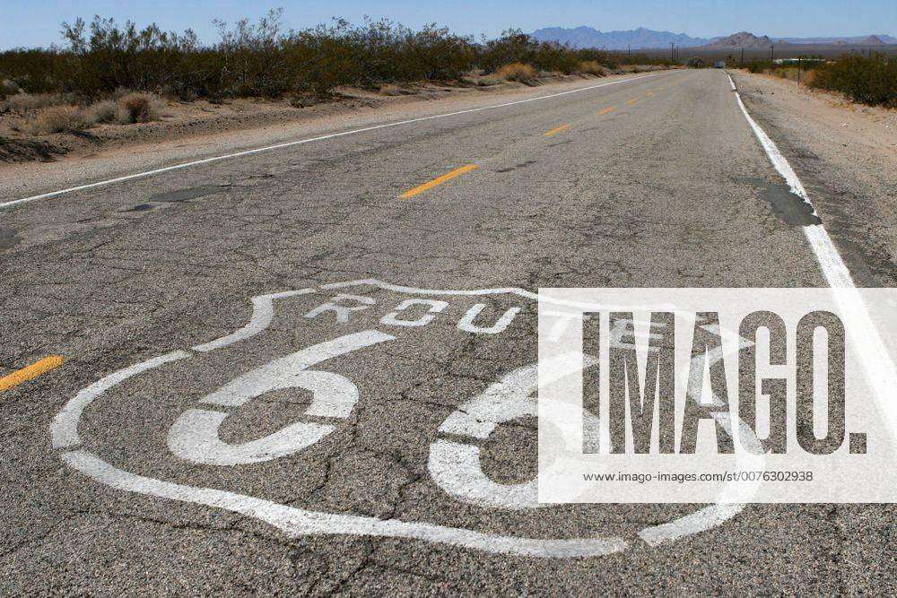 Sep 24, 2006; Goffs, CA, USA; U.S. Route 66 (also known as Route 66 or Will Rogers Highway) was a highway in the U.S. Highway system. One of the original federal routes, US 66 was established on November 11, 1926, though signs did not go up until the following year. It originally ran from Chicago, Illinois through St. Louis, Missouri, Kansas, Oklahoma, Texas, New Mexico, Arizona and California before ending at Los Angeles for a total of 2,448 miles (3,939 km). Route 66 underwent many improvements and realignments. One of those resulted in the movement of the endpoint from Los Angeles to Santa Monica. Contrary to common belief, Route 66 never ran to the ocean; it terminated onto what was then US-101, at the intersection of what is today Lincoln Boulevard and Olympic Boulevard. Route 66 was a major migratory path west, especially during the Dust Bowl of the 1930s, and supported the economi - ZUMAm69_ 20060924_mdm_m69_115