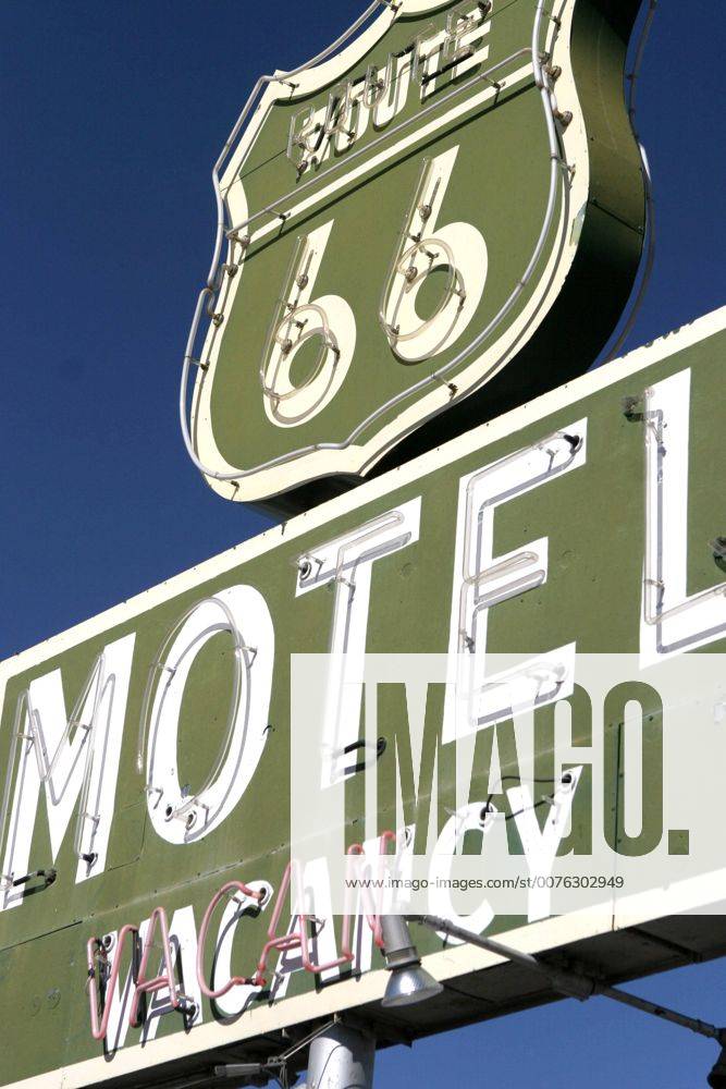 Sep 24, 2006; Barstow, CA, USA; U.S. Route 66 (also known as Route 66 or Will Rogers Highway) was a highway in the U.S. Highway system. One of the original federal routes, US 66 was established on November 11, 1926, though signs did not go up until the following year. It originally ran from Chicago, Illinois through St. Louis, Missouri, Kansas, Oklahoma, Texas, New Mexico, Arizona and California before ending at Los Angeles for a total of 2,448 miles (3,939 km). Route 66 underwent many improvements and realignments. One of those resulted in the movement of the endpoint from Los Angeles to Santa Monica. Contrary to common belief, Route 66 never ran to the ocean; it terminated onto what was then US-101, at the intersection of what is today Lincoln Boulevard and Olympic Boulevard. Route 66 was a major migratory path west, especially during the Dust Bowl of the 1930s, and supported the econo - ZUMAm69_ 20060924_mdm_m69_123