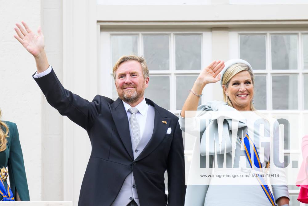 Den Haag, The Netherlands, 2024-09-17 14:20:50 THE HAGUE, 17-09-2024, Noordeinde PalaceKing Willem Alexander and Queen Maxima during Princess Day on the balcony of Noordeinde Palace PHOTO: NL Beeld Patrick van Emst Credit: NL Beeld Patrick van Emst