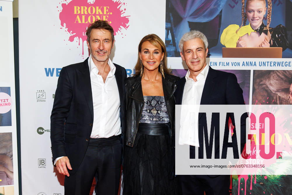 Premiere Broke Alone A kinky Love Story Guido Broscheit, Caroline Beil and Gedeon Burkhard at the premiere of Broke Alone A kinky Love Story at Zoo Palast on 17 09 2024 in Berlin