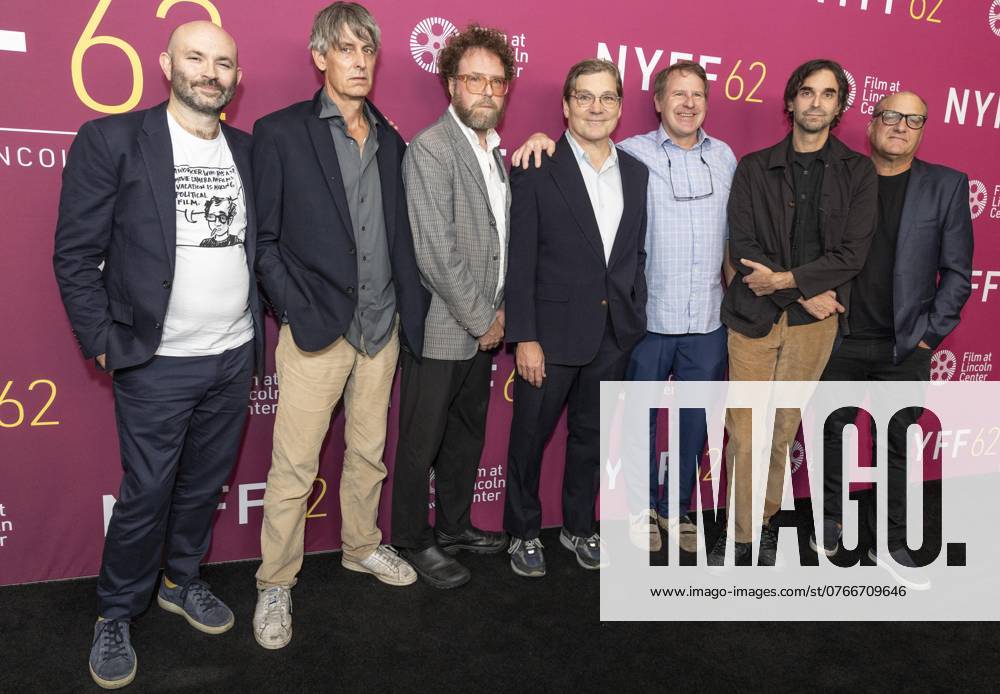 Robert Greene, Stephen Malkmus, Steve West, Mark Ibold, Bob Nastanovich, Alex Ross Perry, and Scott Kannberg attend New York premiere of Pavements at 62nd NYFF at Alice Tully Hall on October 2, 2024 New York United States - ZUMAr339 20241002_znp_r339_040