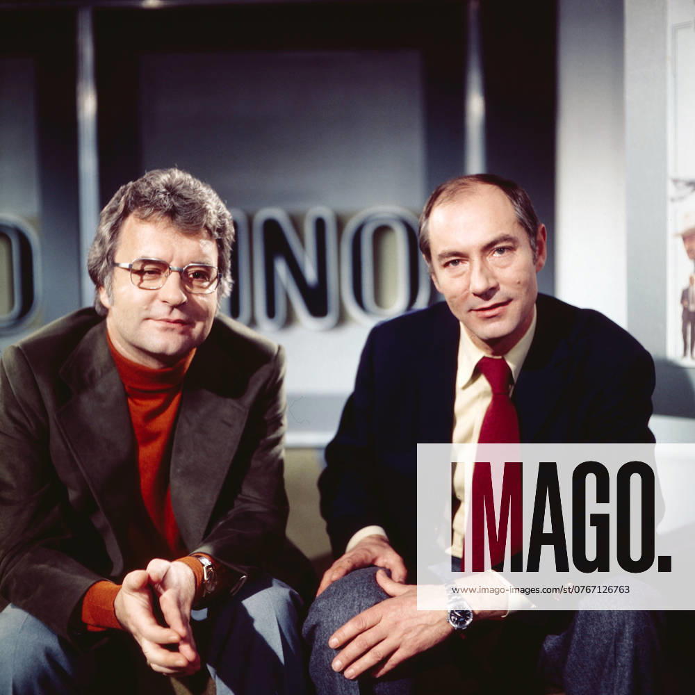 KINO, KINO Kino, Kino, ZDF Filmmagazin, 1975, Moderator Martin Büttner und als prominenter Gast: Schauspieler Martin Benrath, Berlin Deutschland
