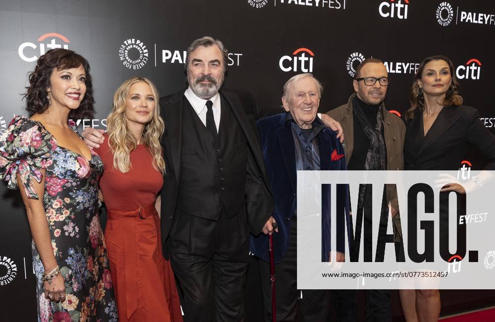 Vanessa Ray, Marisa Ramirez, Tom Selleck, Len Cariou, Donnie Wahlberg, Bridget Moynahan, Kevin Wade attend PaleFest NY: Blue Bloods at Paley Center for Media in New York on October 17, 2024 New York United States - ZUMAr339 20241017_znp_r339_021