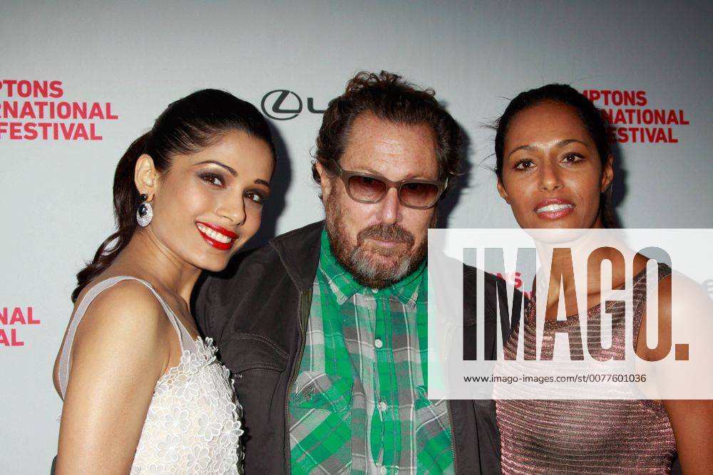 Oct. 8, 2010 - New York, New York, U.S. - The Hamptons International Film Festival 2010.Screening of Miral , directed by Julian Schnabel.UA Theater, East Hampton, NY. 10-08-2010.Photos by , Photos Inc 2010.FRIEDA PINTO, JULIAN SCHNABEL, RULA JEBREAL, RULA JEBREAL.K66519SMO. - ZUMAms4_ 20101008_zaf_ms4_024