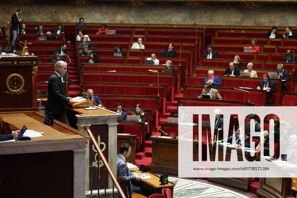 Paris, France le 28 octobre 2024 - Examen en seance publique du Budget de la Securite sociale pour 2025, le PLFSS - Public session examination of the Social Security Budget for 2025, the PLFSS - Frederic Valletoux