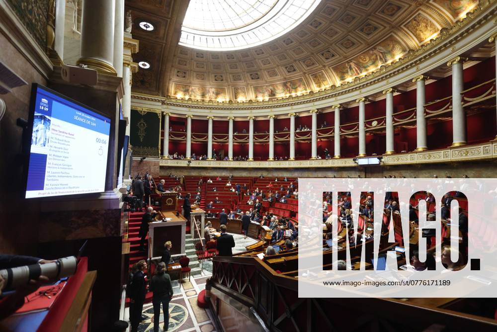 Paris, France le 28 octobre 2024 - Examen en seance publique du Budget de la Securite sociale pour 2025, le PLFSS - Public session examination of the Social Security Budget for 2025, the PLFSS Ici Genevieve Darrieussecq, ministre de la sante et de l acces aux soins, Paul Christophe, ministre des solidarites, de l autonomie et de l egalite entre les femmes et les hommes, Astrid Panosyan-Bouvet, ministre du travail et de l emploi, et Laurent Saint-Martin, ministre delegue charge du budget et des comptes publics et Frederic Valletoux