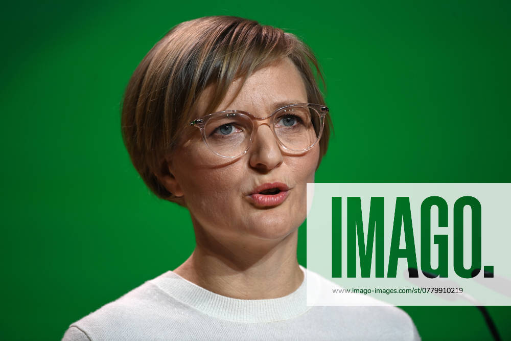 Franziska BRANTNER, Federal Chairwoman of Alliance 90 The Greens, during her speech 50 Ordinary Federal Delegates Conference of Alliance 90 The Greens, from 15 17 11 2024 i, Rhein Main Congress Center Wiesbaden,