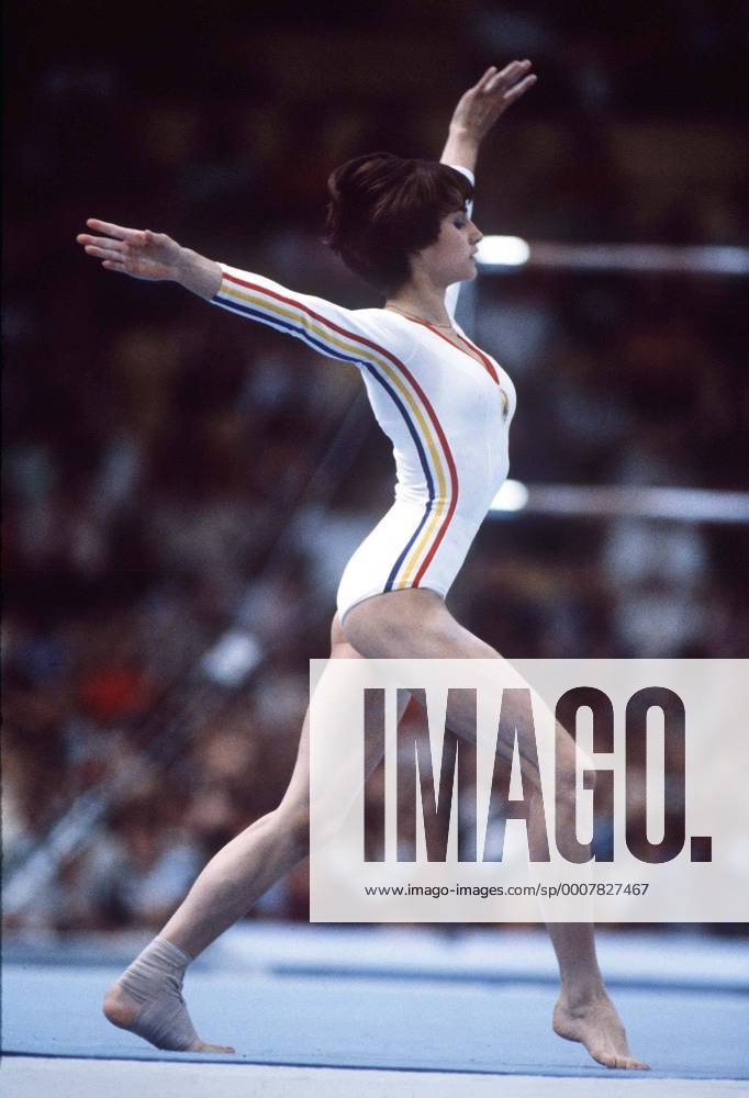 Nadia Comaneci (Romania) Floor exercise. 25 07 1980 1980 Moscow Olympics Gymnastics o0 Turnen Geräteturnen