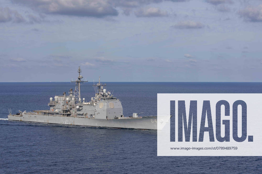 Red Sea, International Waters: The U.S Navy Ticonderoga-class guided-missile cruiser USS Gettysburg patrols international waters as part of Operation Prosperity Guardian, December 16, 2024 on the Red Sea. Red Sea International Waters - ZUMAp138 20241216_zaa_p138_002