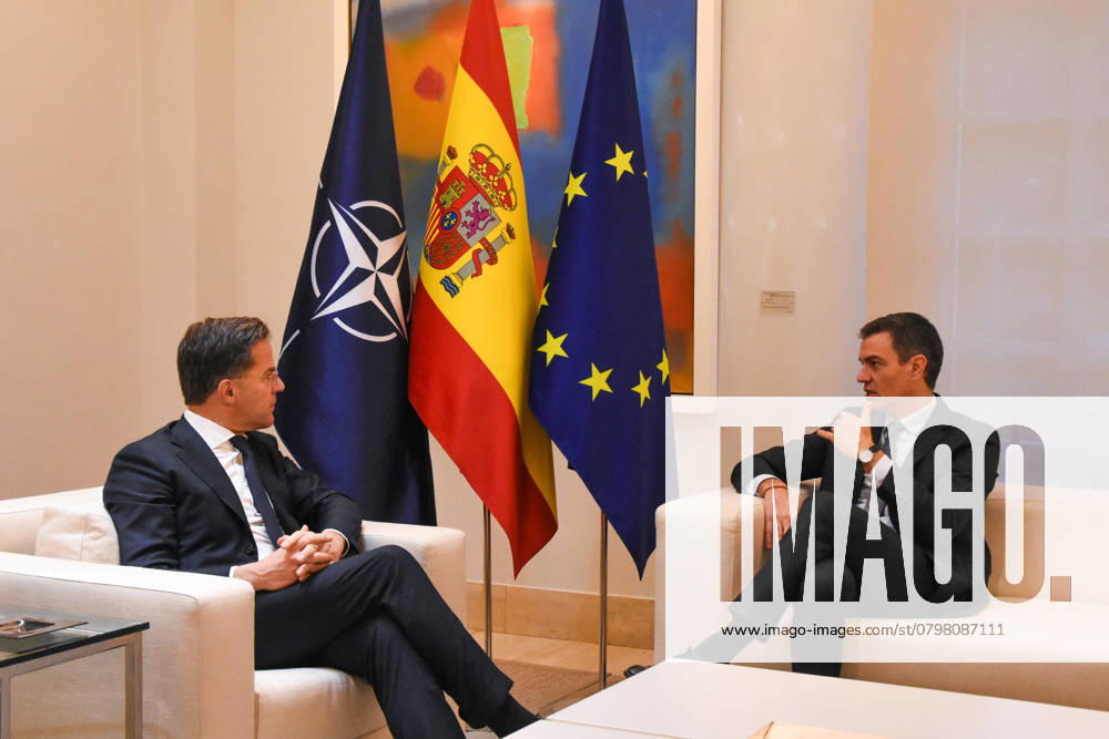 Spanish Prime Minister Pedro Sanchez Meets With NATO Secretary General Mark Rutte The President of the Government of Spain, Pedro Sanchez, holds a meeting with the Secretary General of NATO, Mark Rutte, at the Palacio de la Moncloa in Madrid, Spain, on January 27, 2025. Madrid Spain Spain