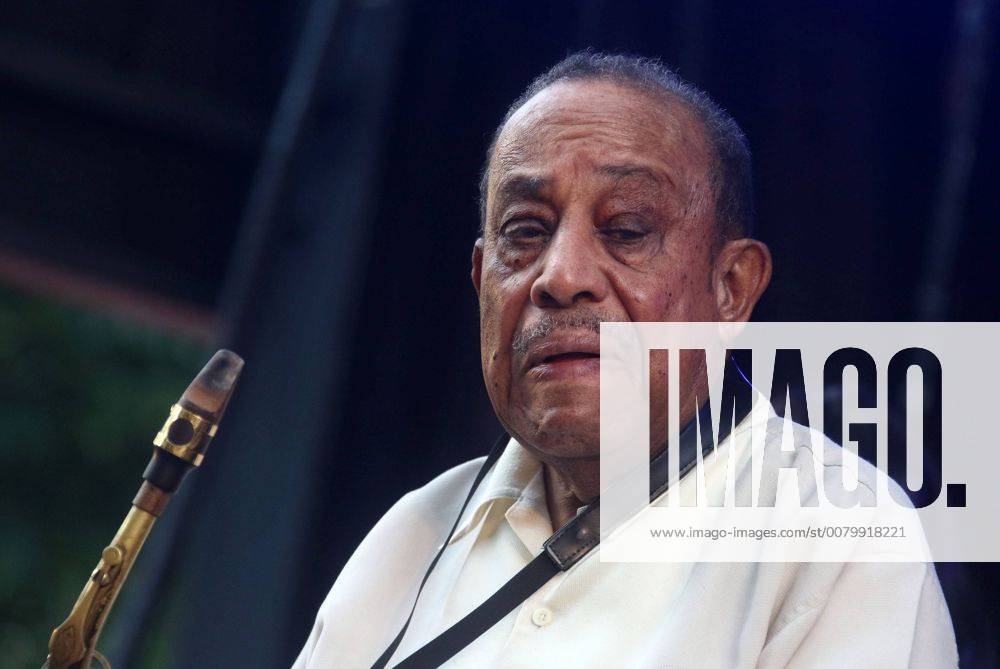 New York, New York, U.S. - Jazz legend saxophonist LOU DONALDSON performs during the 25th Anniversary of Charlie Parker Jazz Festival held at Thompson Square Park. New York U.S. - ZUMAk03_ 20170827_zaf_k03_170