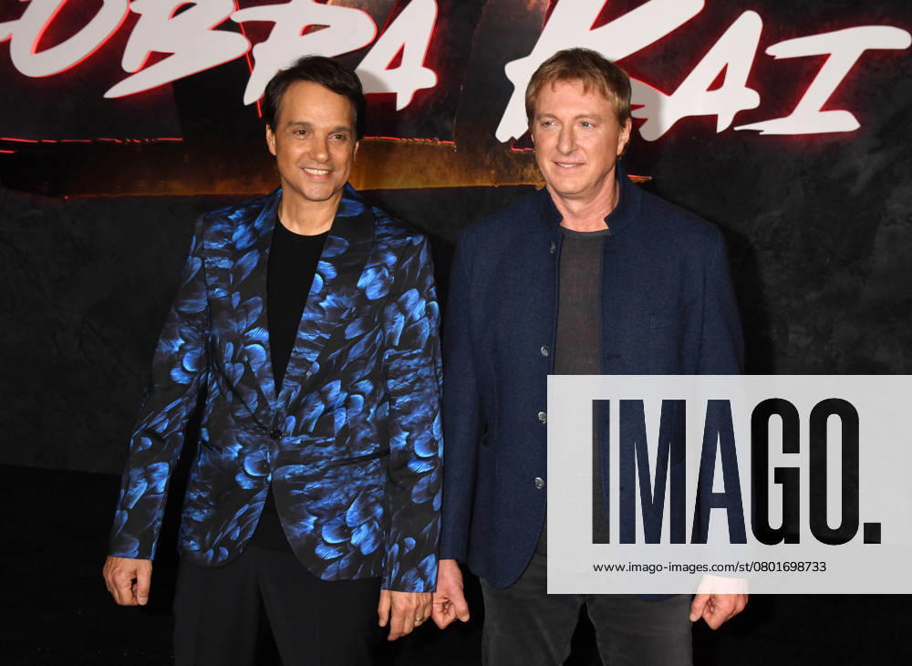 HOLLYWOOD, CA - FEBRUARY 12: Ralph Macchio and William Zabka at Netflix s Cobra Kai Series Finale Premiere at the Egyptian Theater in Hollywood, California on February 12, 2025.