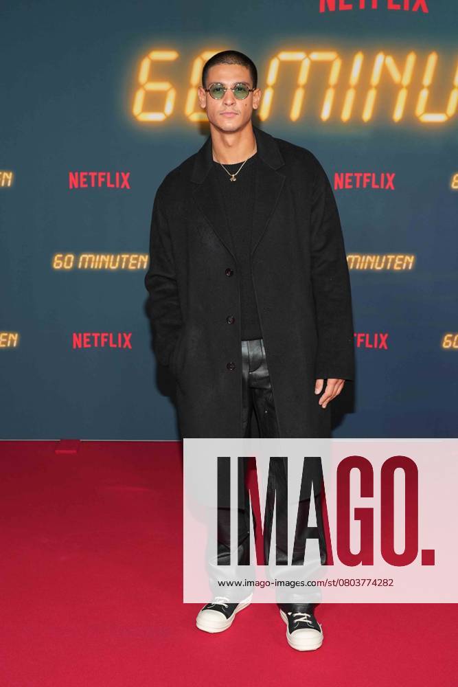 Emilio Sakraya Moutaoukkil at the Premiere the NETFLIX Series 60 Minutes on 17 01 2024 at Cinema in the Kulturbrauerei in Berlin Berlin Germany