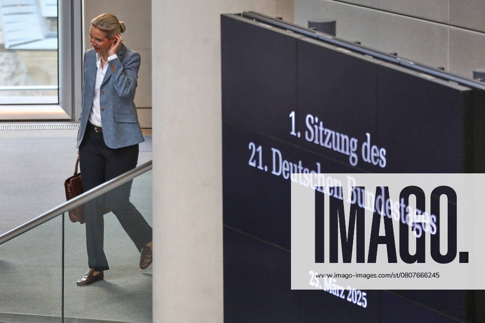 German Bundestag Constituent session of the 21 German Bundestag AfD leader Alice Weidel enters