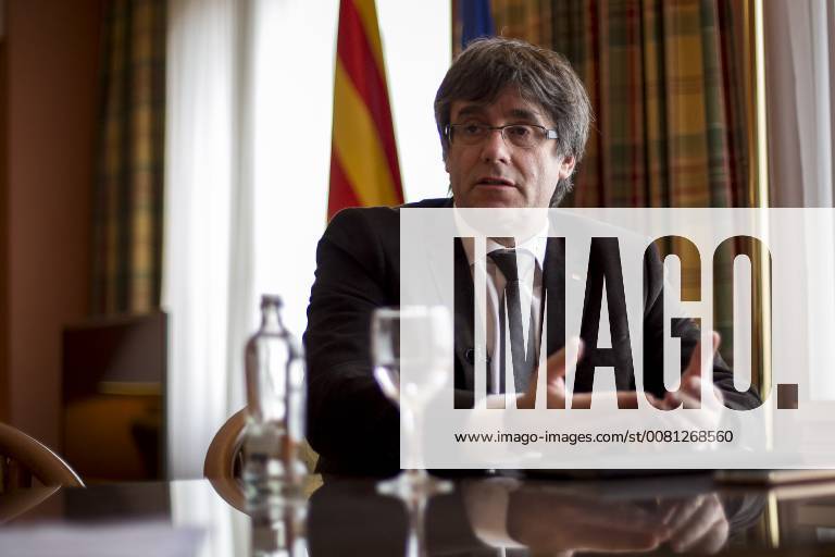 Brussels, Belgium - Catalonia s president in exile, Carles Puigdemont, in an interview in Brussels, Belgium, on December 15, 2017. Brussels Belgium - ZUMAn230 20171215_zaa_n230_676