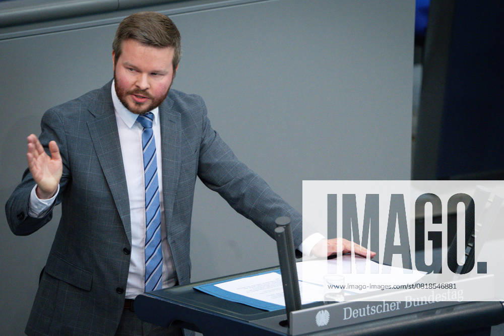 German Bundestag, 4th plenary session Michael Espendiller AfD in portrait during his speech on the agenda item Finance and Budget at the 4th session of the German Bundestag in Berlin, 15 05 2025 Berlin Berlin Germany