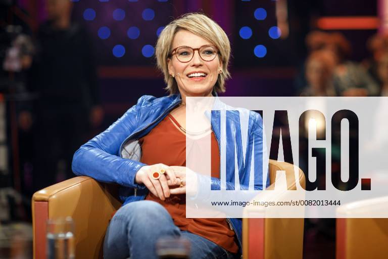 MDR Riverboat moderator Andrea Ballschuh on the occasion of the recording of the MDR talk show Riverboat on 23 02 2018 in the Studio 3 of the Mediacity Leipzig