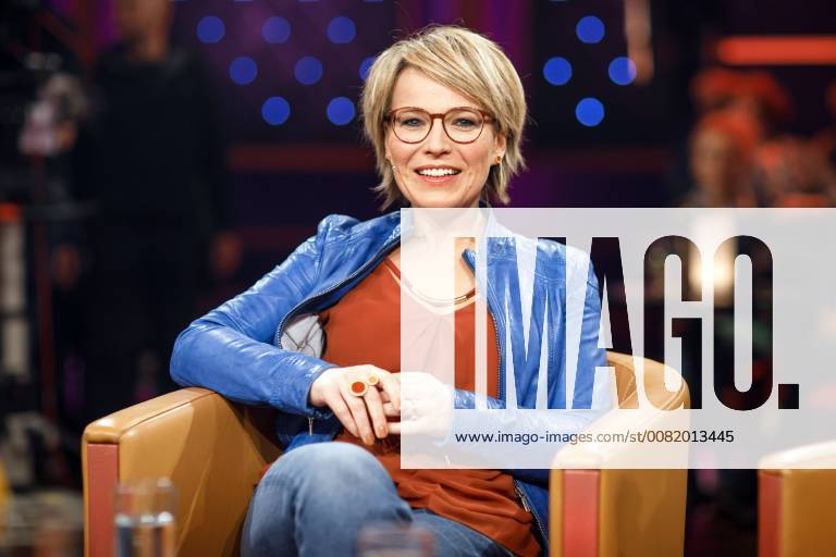 MDR Riverboat moderator Andrea Ballschuh on the occasion of the recording of the MDR talk show Riverboat on 23 02 2018 in the Studio 3 of the Mediacity Leipzig