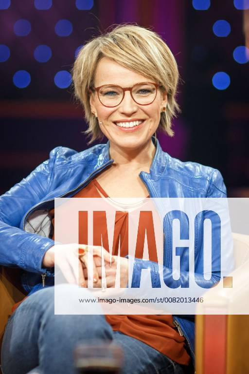 MDR Riverboat moderator Andrea Ballschuh on the occasion of the recording of the MDR talk show Riverboat on 23 02 2018 in the Studio 3 of the Mediacity Leipzig