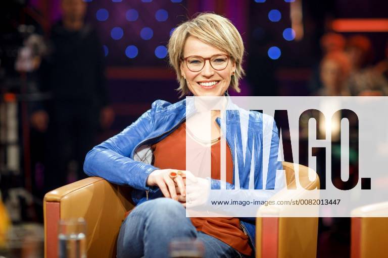 MDR Riverboat moderator Andrea Ballschuh on the occasion of the recording of the MDR talk show Riverboat on 23 02 2018 in the Studio 3 of the Mediacity Leipzig