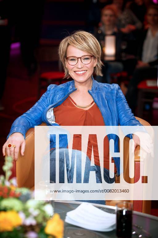 MDR Riverboat moderator Andrea Ballschuh on the occasion of the recording of the MDR talk show Riverboat on 23 02 2018 in the Studio 3 of the Mediacity Leipzig