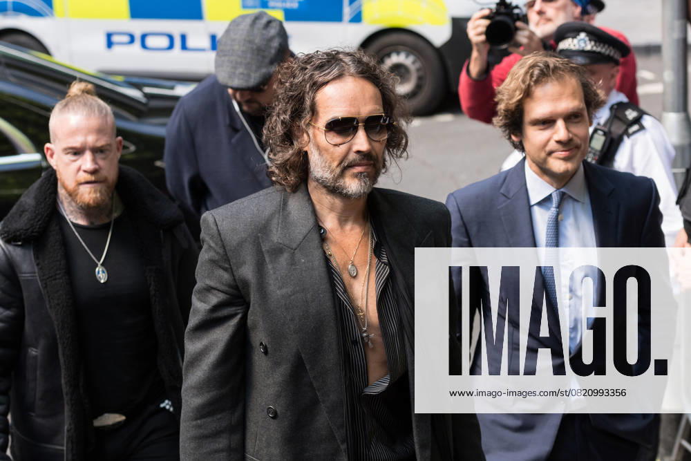 Russell Brand At Southwark Crown Court In London LONDON, UNITED KINGDOM MAY 30, 2025: British actor and comedian Russell Brand arrives at Southwark Crown Court for a plea and trial preparation hearing after being charged with rape, oral rape, indecent assault and two counts of sexual assault, between 1999 and 2005 in Bournemouth and the Westminster area in London, United Kingdom on May 30, 2025. London Greater London United Kingdom