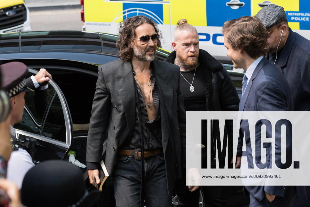 Russell Brand At Southwark Crown Court In London LONDON, UNITED KINGDOM MAY 30, 2025: British actor and comedian Russell Brand arrives at Southwark Crown Court for a plea and trial preparation hearing after being charged with rape, oral rape, indecent assault and two counts of sexual assault, between 1999 and 2005 in Bournemouth and the Westminster area in London, United Kingdom on May 30, 2025. London Greater London United Kingdom