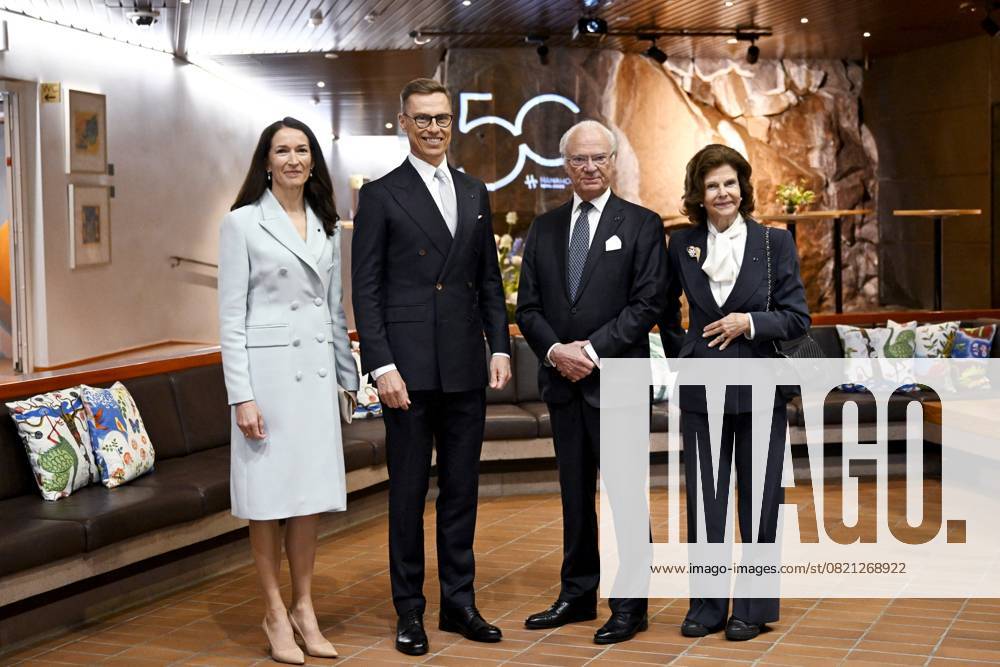 Finland s President Alexander Stubb and his wife Suzanne Innes-Stubb with visiting King Carl Gustaf and Queen Silvia of Sweden at the Hanaholmen Cultural Centre in Espoo, Finland on 2nd June, 2025. Espoo Finland