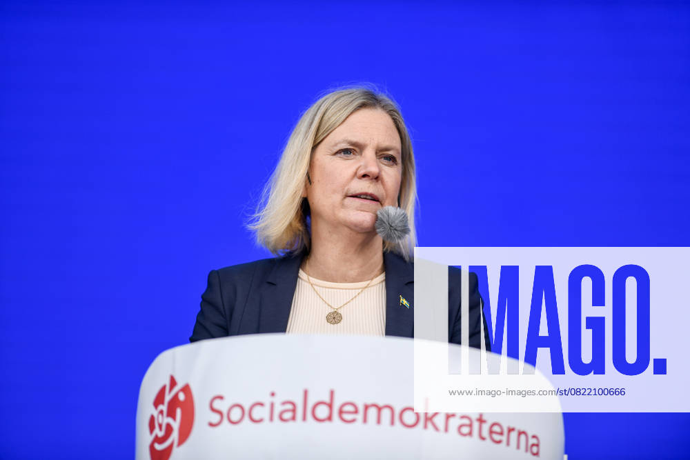 STOCKHOLM, SWEDEN 20250611 Social Democrat Party leader Magdalena Andersson S speaks during Järvaveckan at Spanga IP on Wednesday STOCKHOLM SWEDEN