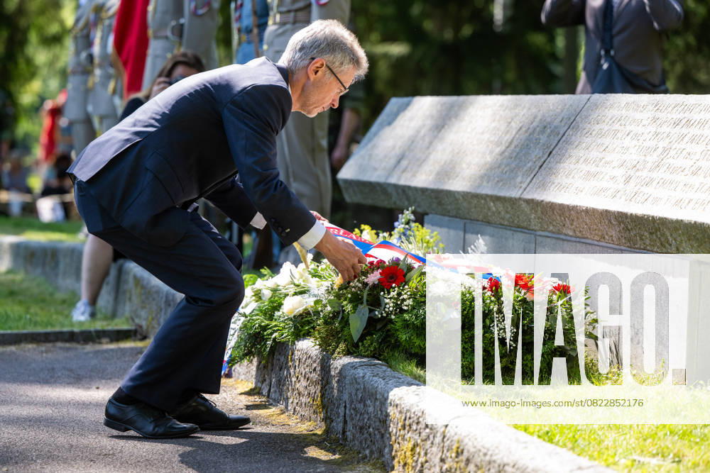 Czech Senate President Milos Vystrcil took part in commemorative act on the 83rd anniversary of the extermination of the Lezaky settlement, at the Lezaky Memorial, Miretice, Chrudim district, Pardubice Region, June 22, 2025. (CTKxPhoto JosefxVostarek) CTKPhotoP2025062202636 CTKPhotoP2025062202636