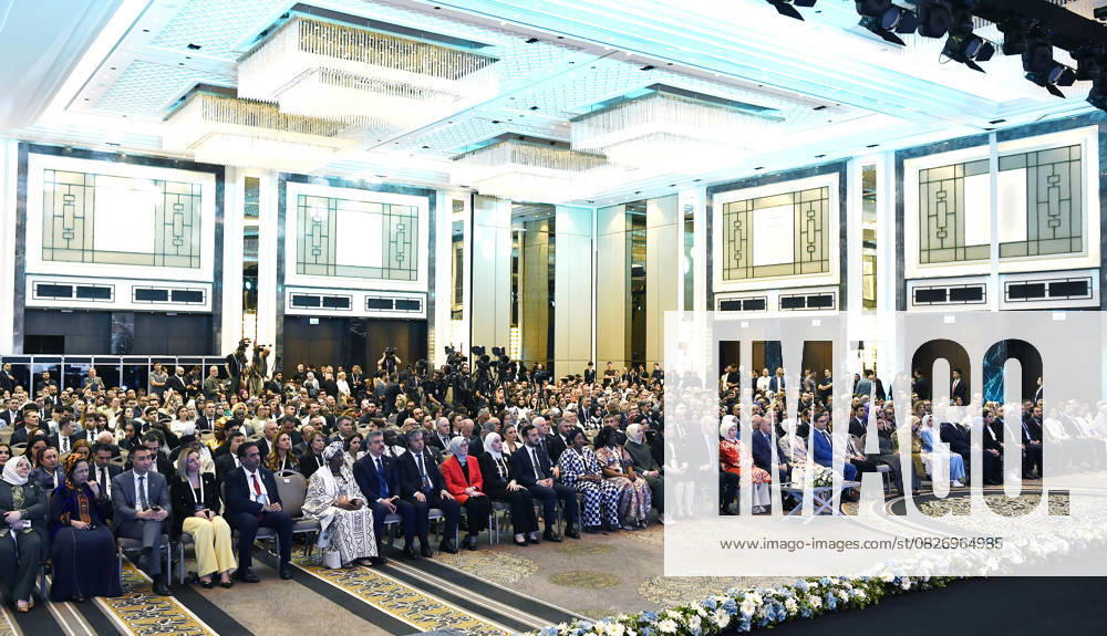 Turkish President Erdogan attends the International Family Forum??????? ISTANBUL, TURKIYE - MAY 23: (---- - MANDATORY CREDIT - TURKISH PRESIDENCY MUSTAFA OZTARTAN HANDOUT - NO MARKETING NO ADVERTISING CAMPAIGNS - DISTRIBUTED AS A SERVICE TO CLIENTS----) Turkish President Recep Tayyip Erdogan and his wife Emine Erdogan attend the International Family Forum in Istanbul, Turkiye on May 23, 2025. Istanbul Turkey. Editorial use only. Please get in touch for any other usage.