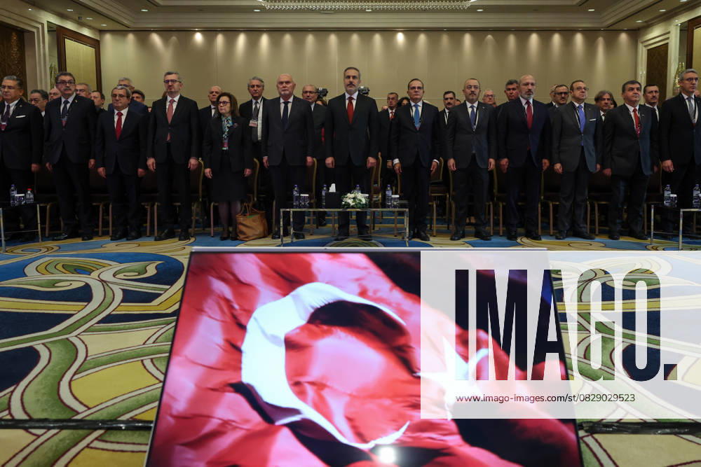 Turkish Foreign Minister Hakan Fidan ANKARA, TURKIYE - DECEMBER 9: Turkish Foreign Minister Hakan Fidan attends the official opening ceremony of the 15th Ambassadors Conference in the capital Ankara, Turkiye on December 9, 2024. Ankara Turkey. Editorial use only. Please get in touch for any other usage.