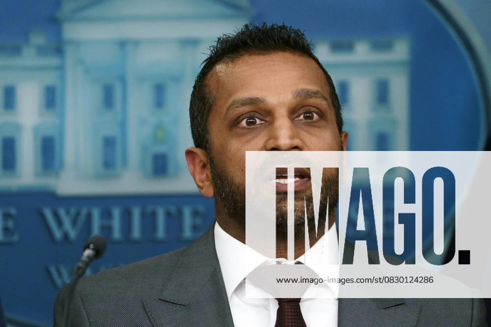 FBI Director Kash Patel speaks during a press conference in the James S. Brady briefing room at the White House in Washington, DC on Monday, August 11, 2025. Trump cited statistics said he will deploy the National Guard in DC to stop crime as it is out of control . Official DC statistics show crime is down and at a 30-year low in the Nation s Capital. WAS20250811805 WILLxOLIVER