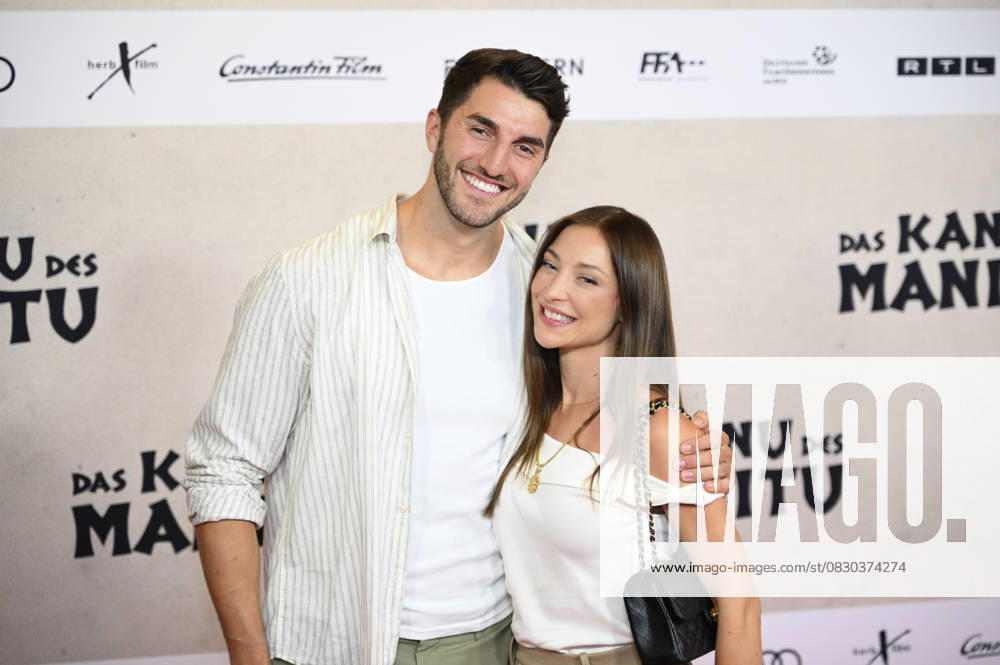 Dennis Gries and Katja Geretschuchin at the world premiere of the movie Das Kanu des Manitu at Mathäser Filmpalast Munich, 12 08 2025 Foto:xR.xFuturexImagex manitu_5887
