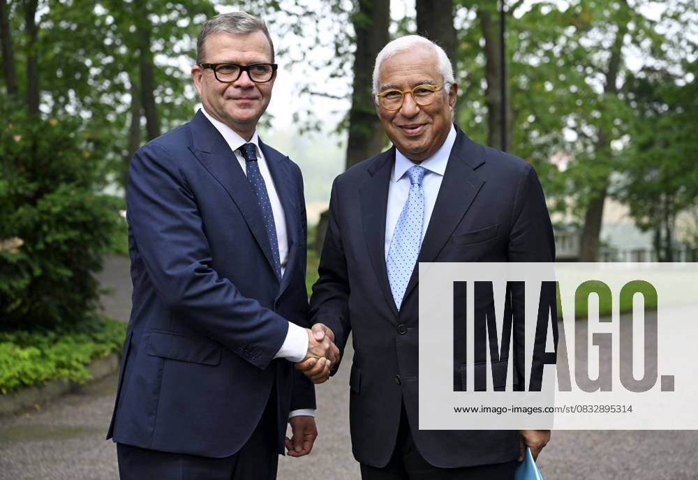 Finnish Prime Minister Petteri Orpo (L) welcomed visiting European Council President Antonio Costa before their meeting at the Prime Minister s official residence Kesäranta in Helsinki, Finland on September 8, 2025. Helsinki Finland