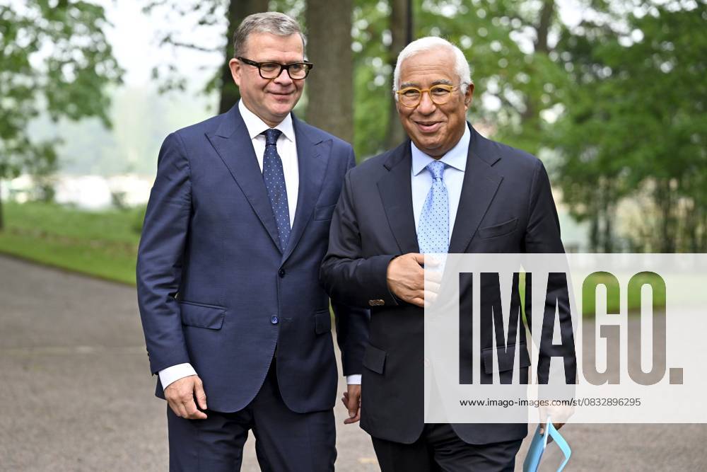 Finnish Prime Minister Petteri Orpo (L) welcomed visiting European Council President Antonio Costa before their meeting at the Prime Minister s official residence Kesäranta in Helsinki, Finland on September 8, 2025. Helsinki Finland
