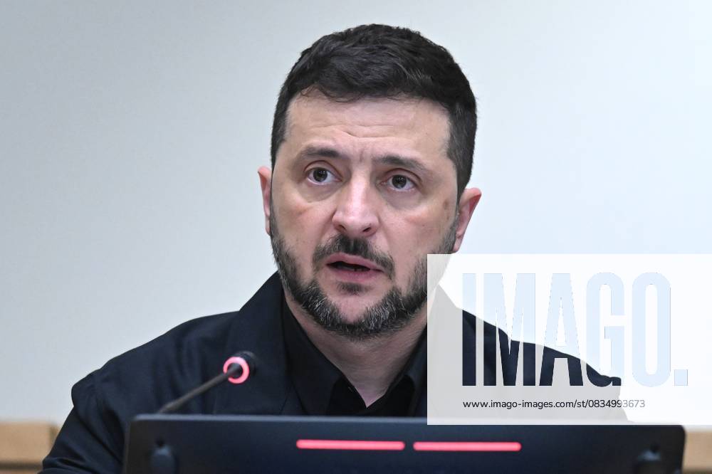 Ukraine president Volodymyr Zelensky pictured during the Bring Kids Back conference held during the week of the 80th session of the United Nations General Assembly (UNGA80), in New York City, United States of America, Tuesday 23 September 2025. TONYxBEHAR 135098095
