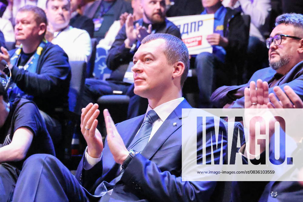 RUSSIA, MOSCOW - OCTOBER 2, 2025: Chairman Leonid Slutsky addresses the 37th Congress of the Russian Liberal Democratic Party (LDPR) at the Skolkovo Innovation Centre Moscow Russia - ZUMAt113 20251002_zaa_t113_218