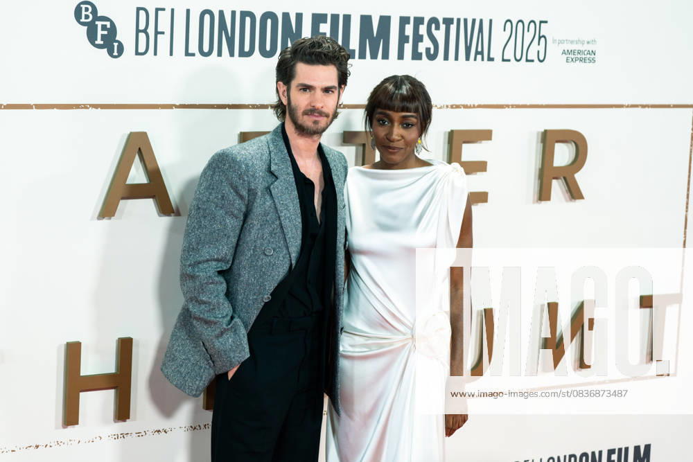 Andrew Garfield and Ayo Edebiri attend the After the Hunt Headline Gala at the 69th BFI London Film Festival at The Royal Festival Hall. London United Kingdom - ZUMAs197 20251011_aaa_s197_263